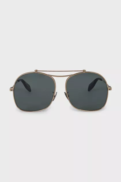 Gold sunglasses with black lenses