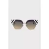 Gradient sunglasses with purple frames
