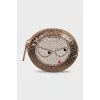 Coin purse with crystals