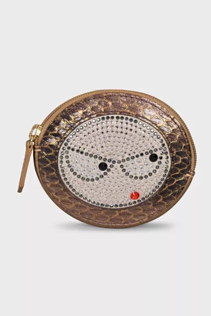 Coin purse with crystals