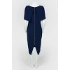 Dress with asymmetric collar