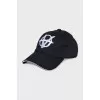 Men's cap with white embroidery