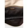Textured leather clutch with magnetic closure
