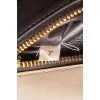 Textured leather clutch with magnetic closure
