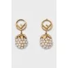 Gold-color earrings with berry-shaped pendants