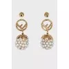 Gold-color earrings with berry-shaped pendants