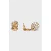 Gold-color earrings with berry-shaped pendants
