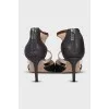 Animal print stiletto heels