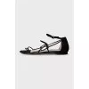 Black suede strappy sandals