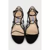 Black suede strappy sandals