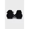Black suede strappy sandals