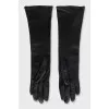 Long snakeskin gloves