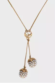 Gold chain with berry pendants