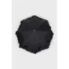 Black umbrella with a patch