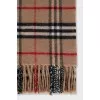 Checkered wool and cashmere scarf