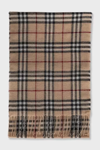 Cashmere scarf with signature print