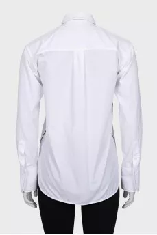 Straight-cut shirt with contrasting trim