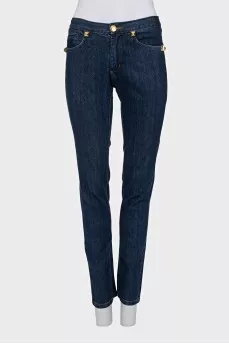 Blue jeans with studs