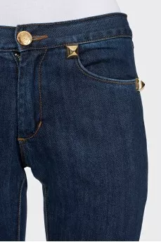 Blue jeans with studs