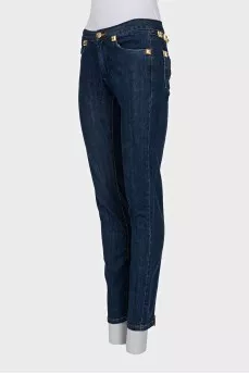 Blue jeans with studs