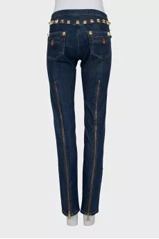 Blue jeans with studs