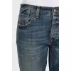 Boyfriend fit jeans with colored lining