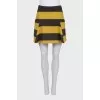 Wide striped mini skirt