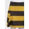 Wide striped mini skirt