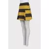 Wide striped mini skirt