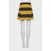 Wide striped mini skirt
