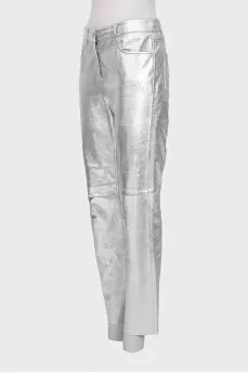 Silver sheepskin trousers