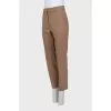 Brown tapered trousers with creases