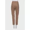 Brown tapered trousers with creases