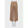 Cropped high-waisted wool trousers
