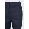 Straight-leg blue trousers with creases