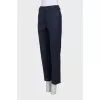 Straight-leg blue trousers with creases