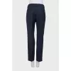 Straight-leg blue trousers with creases