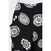 Wide trousers with a large print
