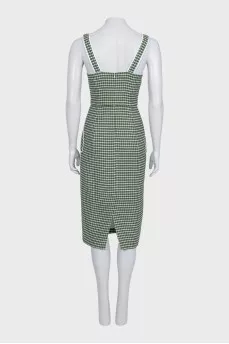 Green checkered dress