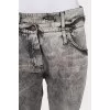 Gray jeans with double belt