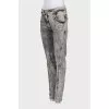 Gray jeans with double belt