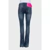 Jeans with an accent jacron and print