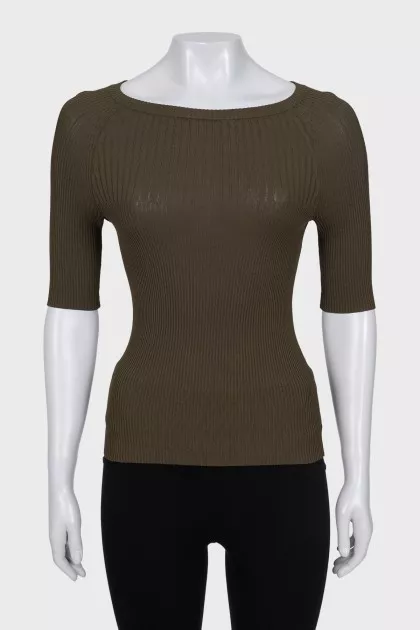 Green top with 3/4 sleeves