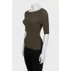 Green top with 3/4 sleeves