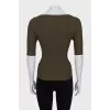 Green top with 3/4 sleeves