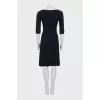Black fitted dress with short sleeves