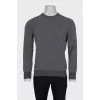 Men's gray loose-fitting jumper