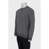 Men's gray loose-fitting jumper