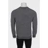 Men's gray loose-fitting jumper