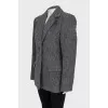 Gray cropped wool coat